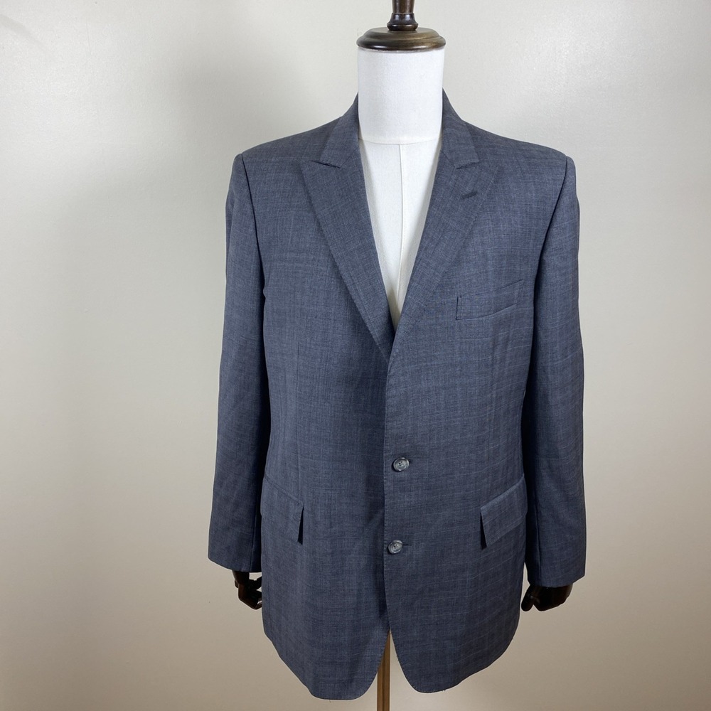 Brooks Brothers 1818 Regent Men's 43L Gray Glen Plaid Wool Blazer Made Italy